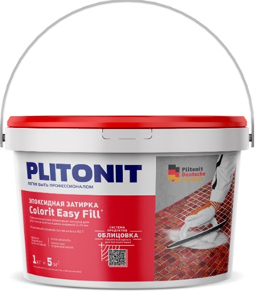 Затирка для швов PLITONIT Colorit EasyFill  песочно-серая 1кг  (эпоксидная)