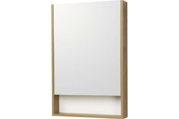 Зеркало-шкаф СКАНДИ 55, белый/ дуб рустикальный (1А252102SDZ90)