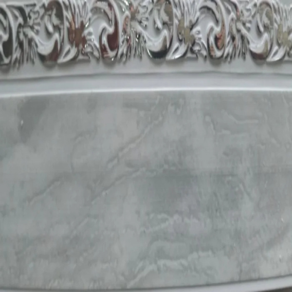 Карниз Ажур потолоч.3-х-рядный мрамор/серебро 2,4 м с пов.