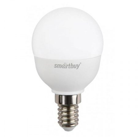 Лампа светодиодная шар G45 5Вт Е14 теплый свет Smartbuy 3К