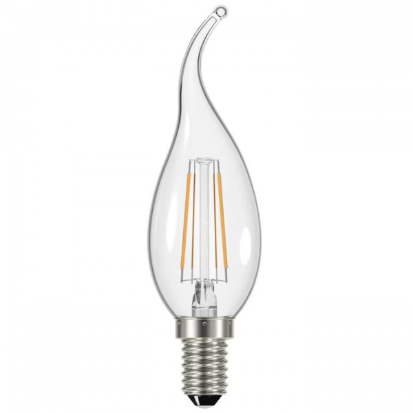 Лампа светодиодная свеча 15Вт E27 белый свет филамент (нитевидная) прозрачная General LOFT 