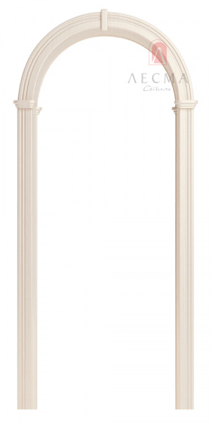 Дверная арка "Валенсия" ПВХ белый ясень 750*...*1800 со сводорасширителем