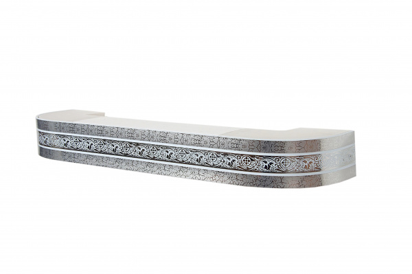 Карниз Грация серебро потолочный УК 3-й 2,0м элегант