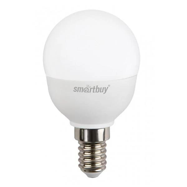 Лампа светодиодная шар G45 9.5Вт Е14 белый свет Smartbuy 4К