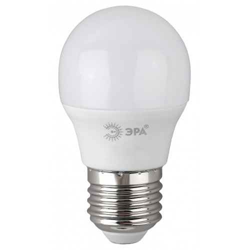 Лампа светодиодная шар G45 8W Е27 теплый белый свет ЭРА 4К