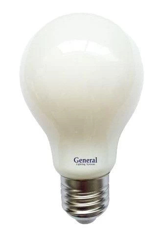 Лампа светодиодная шар A60 E27 10Вт теплый свет филамент (нитевидная) матов. General LOFT
