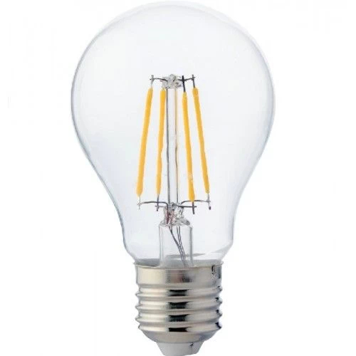 Лампа светодиодная шар A60 E27 10Вт теплый свет филамент (нитевидная) прозр.. General LOFT