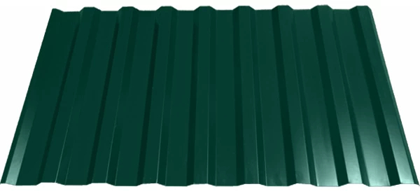 Профнастил  МП-20 1,15*6,0м (ПЭ-01-6005-0,45) зелёный мох
