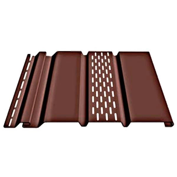 Софит перфорированный 0,92м.кв/1шт Дёке (3,0*0,305м) коричневый (шоколад)
