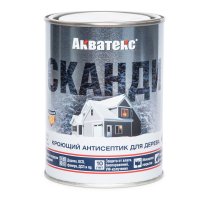Антисептик кроющий акрил п/мат Акватекс СКАНДИ слоновая кость 0,75л (6)