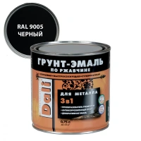Эмаль Грунт 3 в 1 DALI черная RAL9005, 0,75л (6)