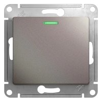 Выключатель 1 кл с/п с подсв Платина Glossa GSL001213 (20/160)