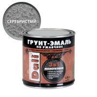 Эмаль Грунт молотковая DALI серебристая, 0,75л (6)