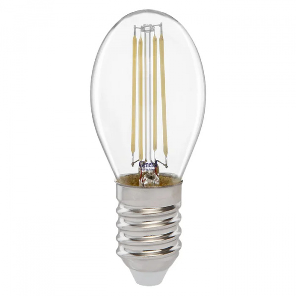 Лампа светодиодная шар P45 E27 15Вт белый свет филамент (нитевидная) прозр. General LOFT