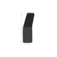 Крючок одинарный планка, цвет ГРАФИТ GFmark 79118-GR