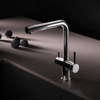Смеситель для мойки AM.PM Func F8F05700,с L-изливом,с каналом для питьевой воды,хром