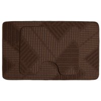 Комплект ковриков д/в AQUA-PRIME CROSS LOOP 2 шт 50х80/40х50см 2254 8мм (коричневый)