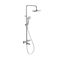 Душевая система KERAMA MARAZZI Fonte/Фонте на 3 потока с пов.изливом с термостатическим смесителем, хром FO.302.KM.CR
