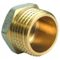 Заглушка 3/4" d=20мм наружн.резьба латунь ***
