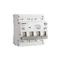 Диф.автомат EKF PROxima АВДТ 63 32А 30 mA 3P+N (хар-ка С) 6кА