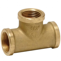 Тройник 1 1/4"х1/2"х1 1/4" внут.-внут.-внут. латунь
