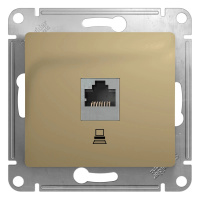 Розетка комп с/п 1гн Титан Glossa GSL000481K (10/160)