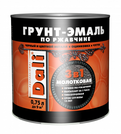 Эмаль Грунт молотковая DALI золотистая, 0,75л (6) купить в каталоге интернет магазина СМИТ с доставкой по Улан-Удэ