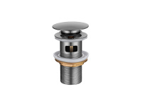 Донный клапан AQUATEK AQ6001BGM,Push-open с переливом, оружейная сталь