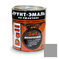 Эмаль Грунт молотковая DALI серебристая, 2л (3)