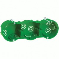 Подрозетник для г/к 3-мест.212х70х45 IP30 с мет. зажимами GE40024
