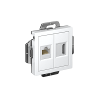 Розетка 1гн с/п HDMI+RG45 Белый AtlasDesign ATN000182 (20/160)