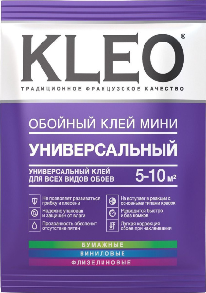 Клей обойный KLEO Мини, Line Optima, 12 м2 (60) купить в каталоге интернет магазина СМИТ с доставкой по Улан-Удэ