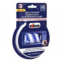 Скотч двухсторонний д/зеркал 19мм х 5м, белый (пена) UNIBOB (28шт/уп)