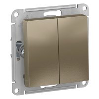 Выключатель 2 кл с/п Шампань AtlasDesign ATN000551 (20/160)