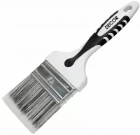 Кисть Decor 2к серебристая премиум щетина  25*15мм (860-025) (12)