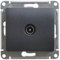 Розетка TV с/п Антрацит Glossa GSL000792 проход (10/160) купить в каталоге интернет магазина СМИТ с доставкой по Улан-Удэ