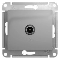 Розетка TV с/п Алюминий Glossa GSL000392 проход (10/160)