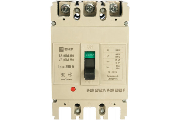 Выключатель-автомат ВА 99М 250А 250/250А 3п.EKF Proxima 