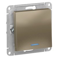 Выключатель 1 кл с/п с подсв Шампань AtlasDesign ATN000513 (5/20)