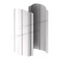 Штакетник металлический ELLIPSE 19*126мм (ПЭ-01-9003-0,45мм) 1,2м (фигурный верх)