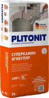 Раствор Плитонит для ремонта и оштукатуривания  СуперКамин Огнеупор 20кг серый