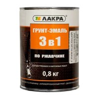 Эмаль Грунт 3 в 1 Лакра голубая 0,8кг (10) купить в каталоге интернет магазина СМИТ с доставкой по Улан-Удэ