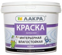 Краска в/д Влагостойкая Лакра 14кг купить в каталоге интернет магазина СМИТ с доставкой по Улан-Удэ