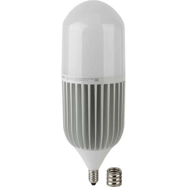Лампа светодиодная  высокомощн. E27 100W(8000lm) 6500K POWER (переходник на E40) ЭРА