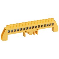 Шина нулевая 16/1 (нейлоновый корпус) желтая NO-224-120 ЭРА (Б0062935)