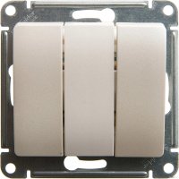 Выключатель 3 кл с/п Перлам Glossa GSL000631 (20/160)