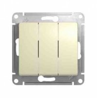 Выключатель 3 кл с/п Крем Glossa GSL000231 (20/160) купить в каталоге интернет магазина СМИТ с доставкой по Улан-Удэ