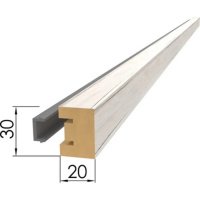 Интерьерная рейка МДФ Милана Дуб Санремо Белый 20*30*2700