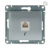 Розетка TF с/п Алюминий Glossa GSL000381T (10/160) купить в каталоге интернет магазина СМИТ с доставкой по Улан-Удэ