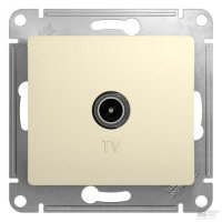 Розетка TV с/п Крем Glossa GSL000293 проход (10/160)